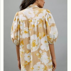 Arielle Mini Nude Floral Shirtdress